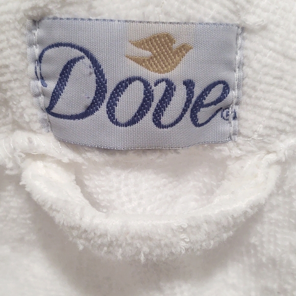 DOVE Women White Robe with Blue Logo - Picture 8 of 8